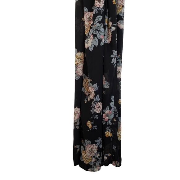 Lulus Shea Black Floral Print Jumpsuit Size Medium - Picture 9 of 15